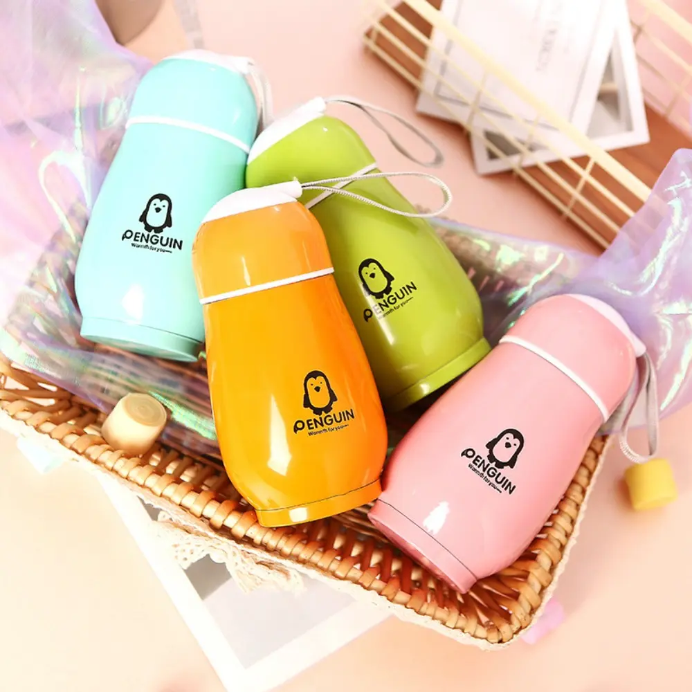 Pocket Cup Stainless Steel Mini Penguin Thermos Cup 300ml Insulation Thermos Water Bottle Portable Vacuum Flask Sport