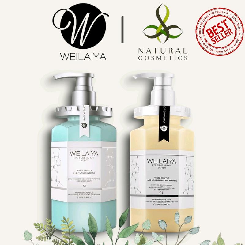 [Mua giá sốc] Cặp dầu gội xả nước hoa cao cấp VIP Weilaiya chiết xuất nấm Truffle giúp chống lão hóa da đầu và mượt tóc cho tóc hư tổn 450ml Nữ Women