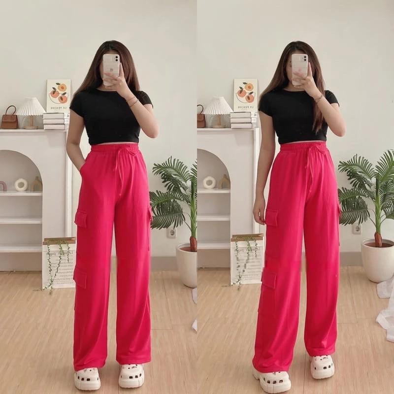 Product Introduction of Kelly Cargo Pants dewasa/ Kulot Cargo/Loose Cargo Celana Panjang Wanita 6
