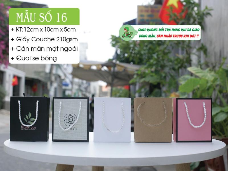  Combo 50 cái - Túi giấy size mini đựng mỹ phẩm quà tặng - Mẫu số 16 
