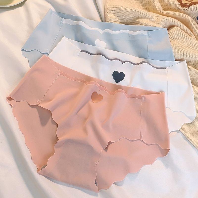 10 Quần Lót Nữ Su Trái Tim Mềm Mịn Thoáng Mát Không Lộ Viền - Women quần mỏng có thể giặt máy retro xxl công sở có thể giặt máy Nhung quanlot tang hinh quansu tim khong vien