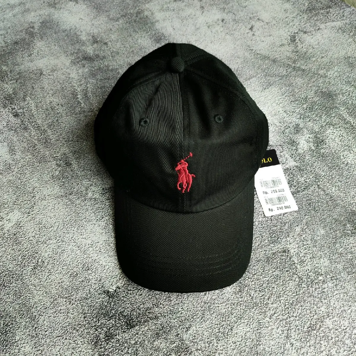 TOPI POLO BLACK RED ORIGINAL