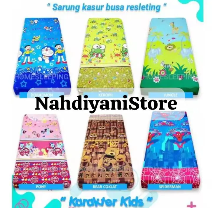 promo sarung kasur busa sprei resleting motif karakter cewe,laki,dewasa random terbaru 2024 4