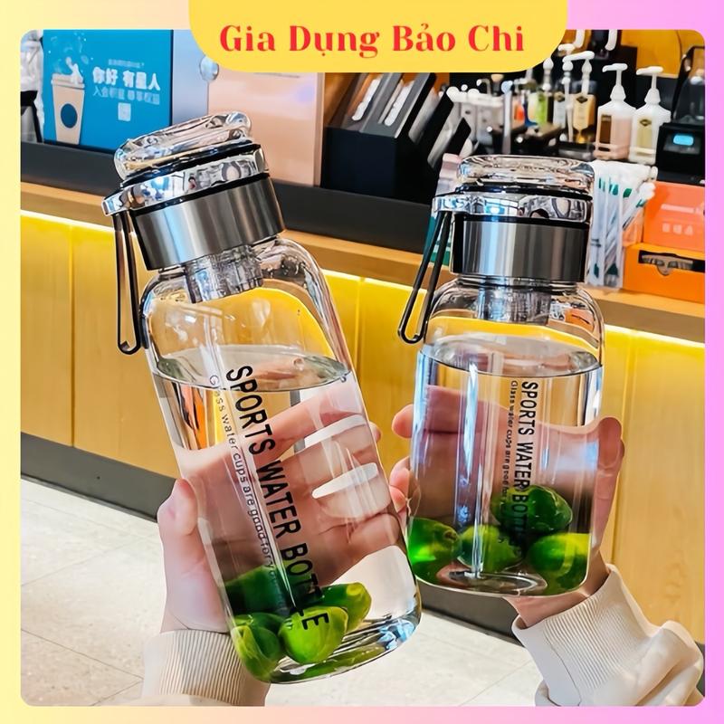 Bình thuỷ tinh có lõi pha trà lọc bã, chất liệu cao cấp chịu nhiệt tặng kèm túi bọc và cọ vệ sinh