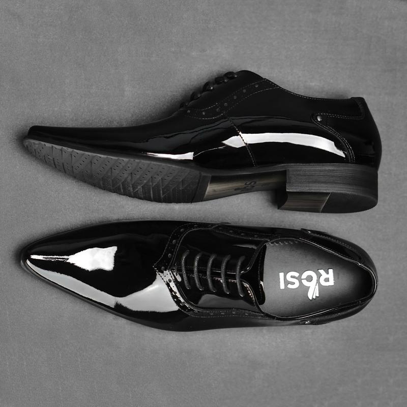 GS105 - Mẫu giày Nhập Khẩu Oxford da bóng mũi nhọn chính hãng ROSI 2