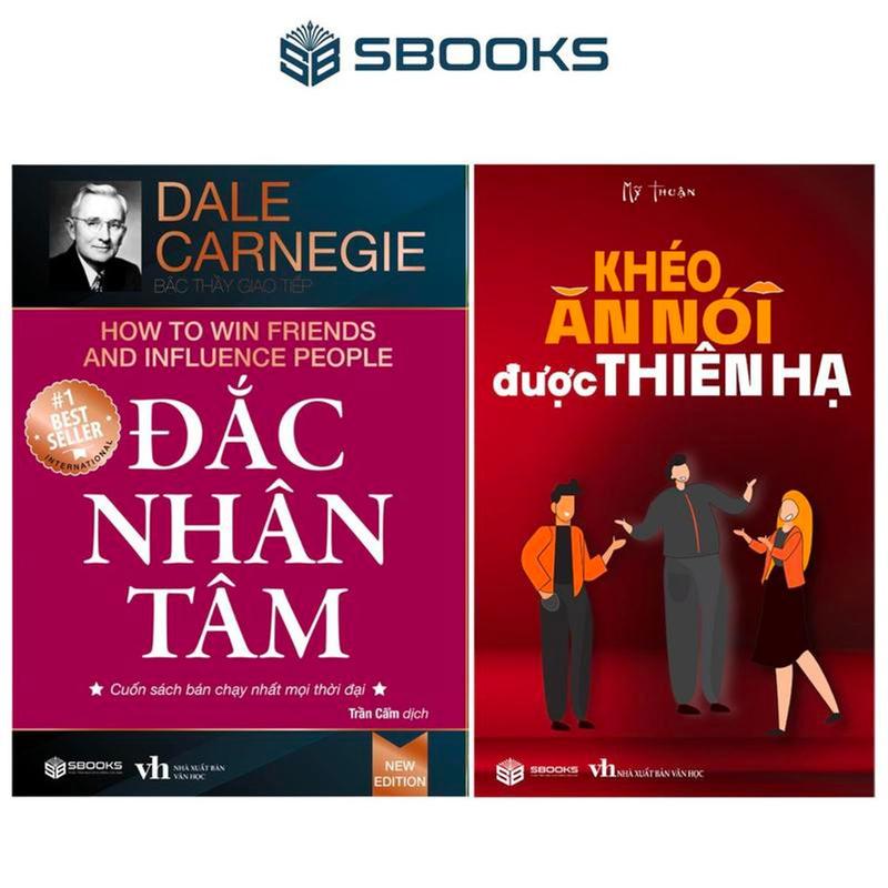 Sách - Combo 2 Cuốn Đắc Nhân Tâm + Khéo Ăn Nói Được Thiên Hạ - SBOOKS tbìa mềm dale carnegie