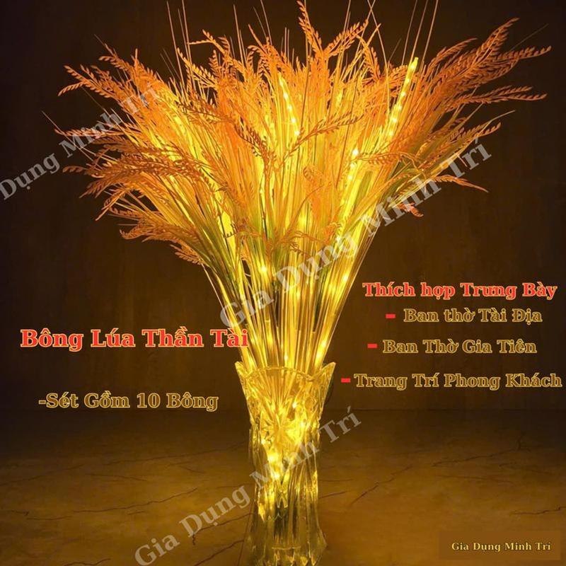 Sét 6 Bông Lúa Led Thần Tài Mẫu Mới 2025 Dùng Để Trang Trí Ban Thờ Thần Tài,Ban Thờ Gia Tiên,Phòng Khách