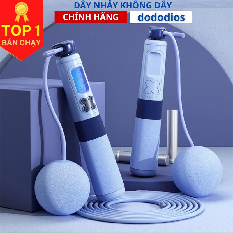 Dây nhảy không dây đếm số dododios đo Calo thể dục giảm cân tại nhà có tạ sắt và dây lõi thép 0