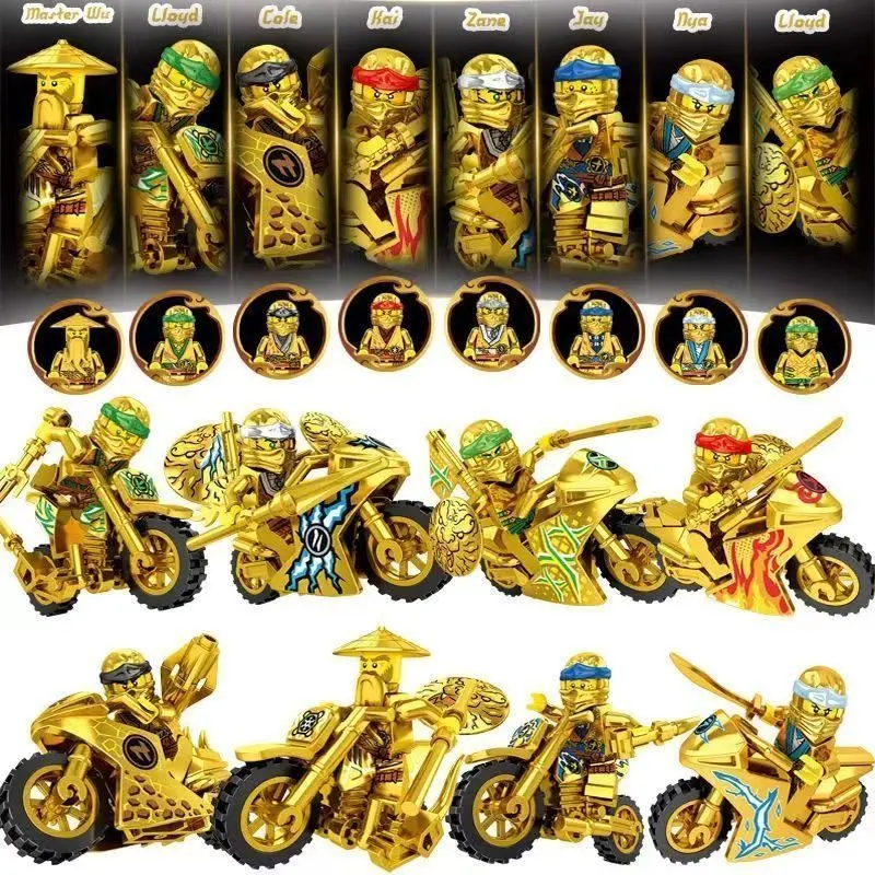 Đồ Chơi Khối Lắp Ráp Xe Máy Hiệp Sĩ Ninja Ninjago, Tương Thích Với Lego, Bộ Sưu Tập Búp Bê Hiếm 0