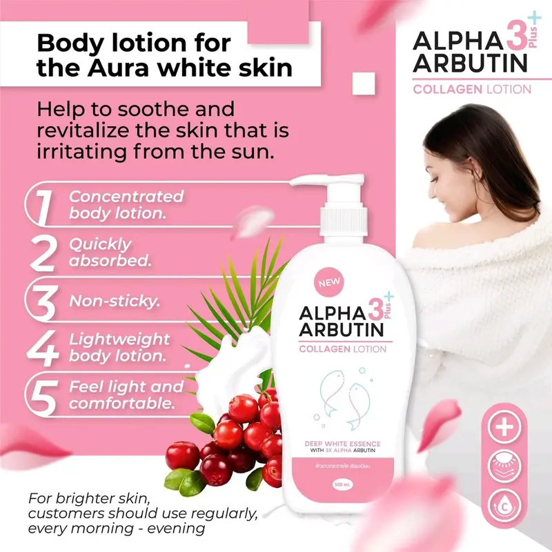 Paket 2in1 Alpha Arbutin lotion + AHA brightening serum booster set lotion serum collagen Precious Skin whitening set body booster bright aha AA original BPOM 30ml 500ml combo white hand body handbody 4