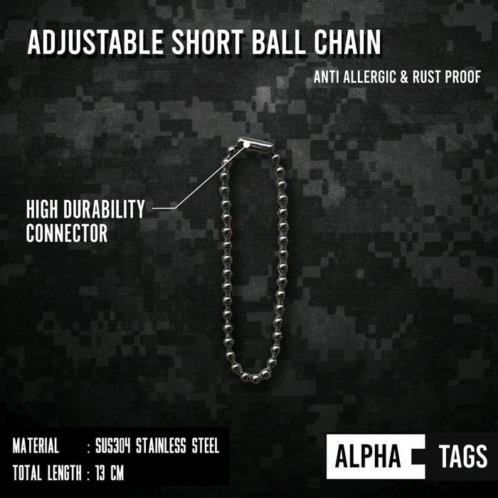 Gambar Rantai kalung biji lada anti karat & alergi bisa untuk dog tags / gantungan kunci / dog tags militer dari Alpha Tags Kab. Tangerang Tokopedia