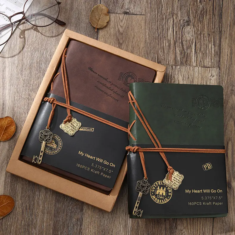 Sổ Tay Bìa Da - Nhật kí Bìa Mềm Phong Cách Vintage Giấy Kraft - Làm bullet journal 5