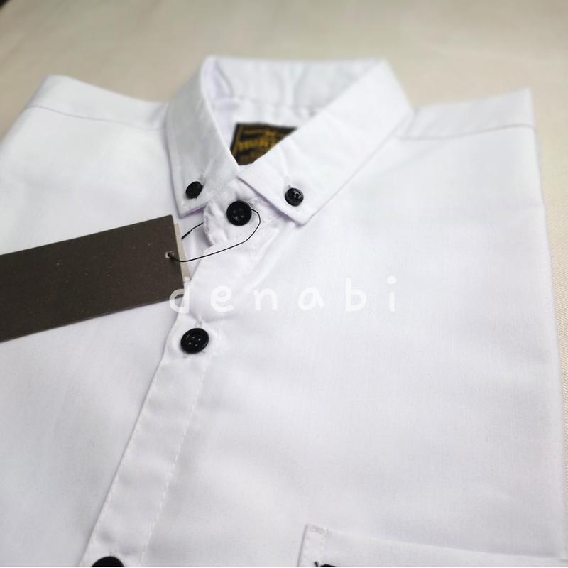KEMEJA PUTIH POLOS LENGAN PANJANG Pria Katun 3