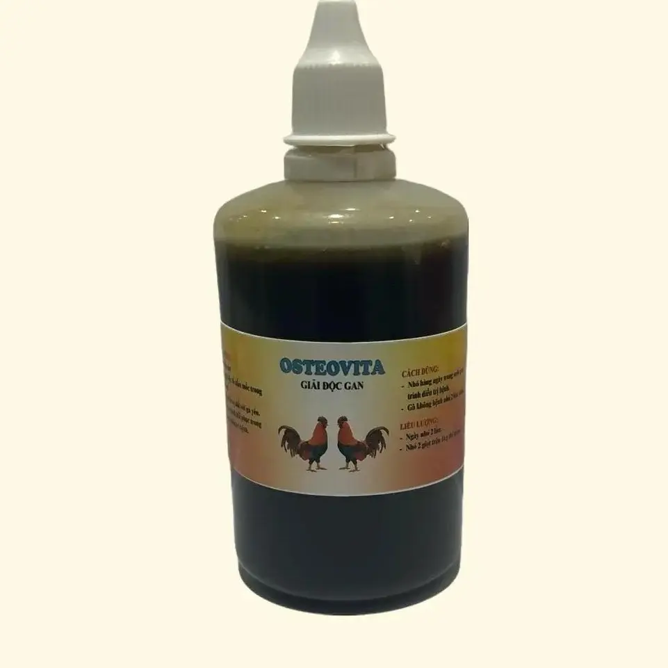 Nước uống Osteovita dùng cho gà giải độc gan thận, tăng lực, phục hồi gà bệnh nhanh hơn