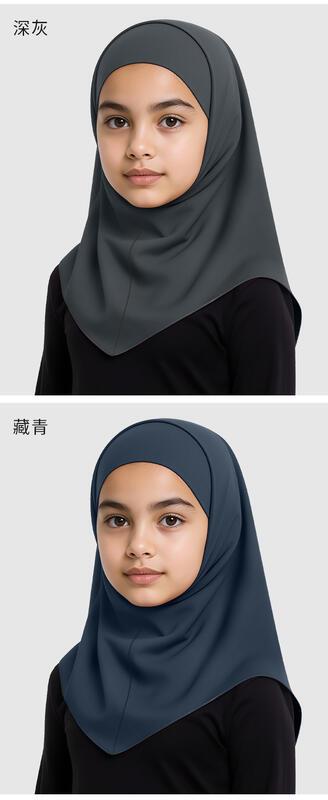 Product Introduction of Malaysian Headscarf Summer Outdoor Sunscreen Headscarf Hat Lightweight Ice Silk Children's Head Cover 15