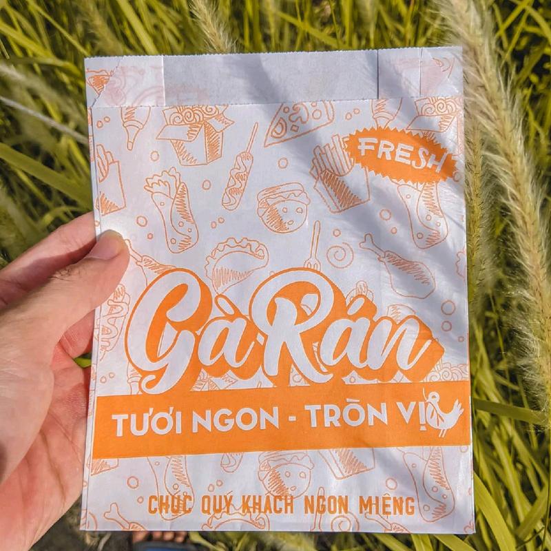 100 túi đựng gà rán khoai tây chiên, túi giấy đựng gà rán khoai tây