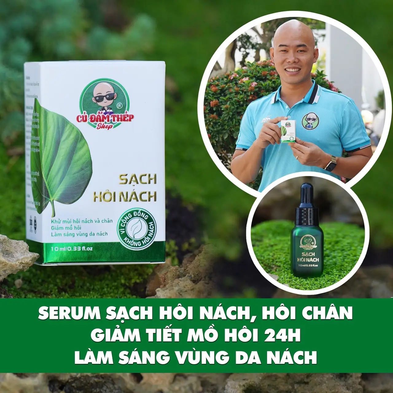 SERUM KHỬ HÔI NÁCH,HÔI CHÂN,NGĂN TIẾT MỒ HÔI DÀNH CHO CẢ NAM VÀ NỮ 10ML