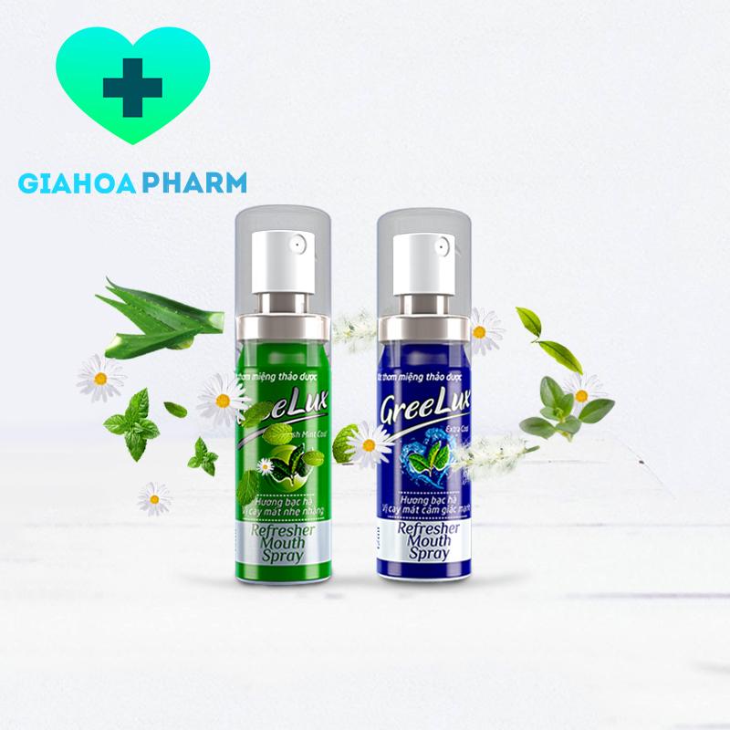 Xịt thơm miệng thảo dược Greelux / Gree Lux (Hoa Linh) - Giúp giảm mùi hôi miệng, hơi thở thơm mát