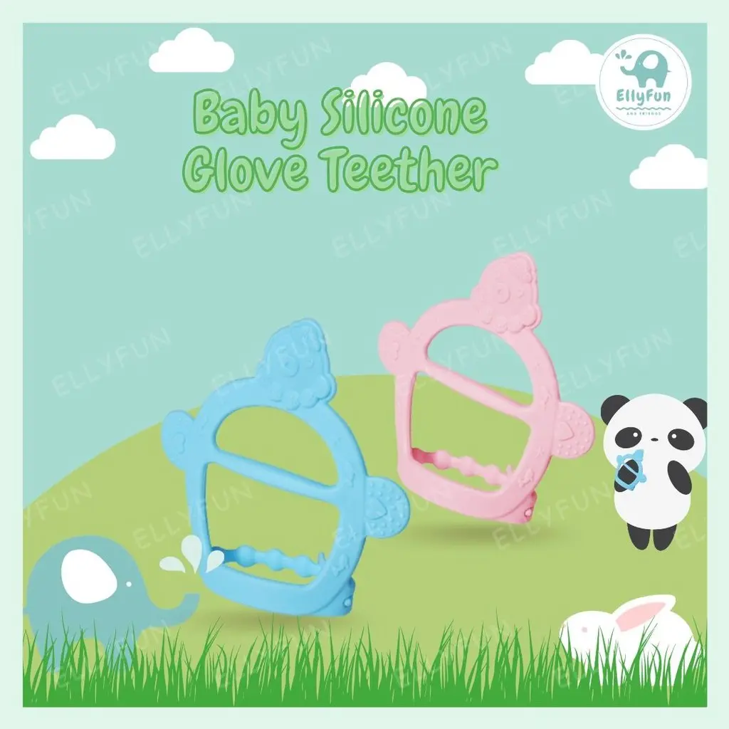 ELLYFUN Baby Silicone glove teether BPA free  Silicone Bracelet Teeth Bandage Type Baby Chew BT0089