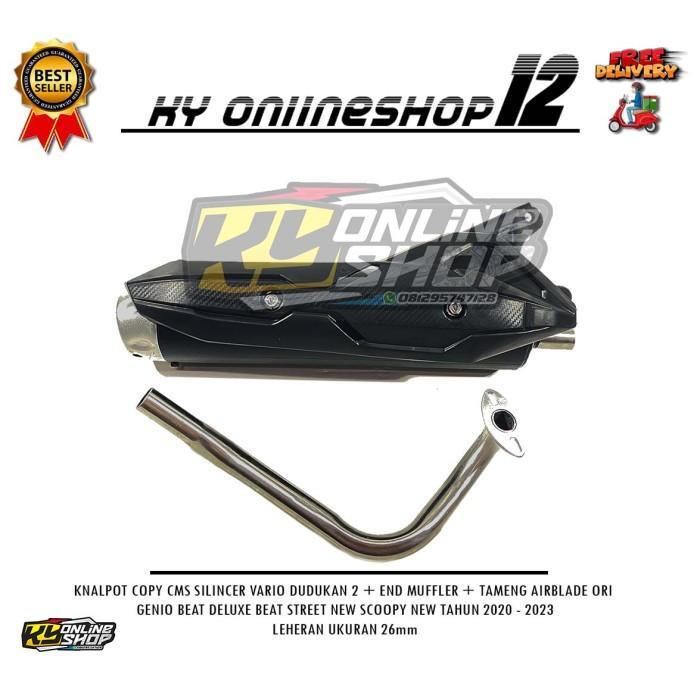 KNALPOT MODEL VARIO LENGKAP D2 BEAT DELUXE AB OLD ORI END THAILAND ZRC 0