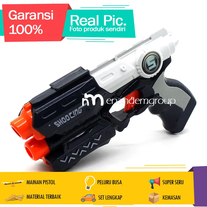 Mainan Anak PistoI PistoIan Peluru Busa Soft Bullet Shooting Range 3