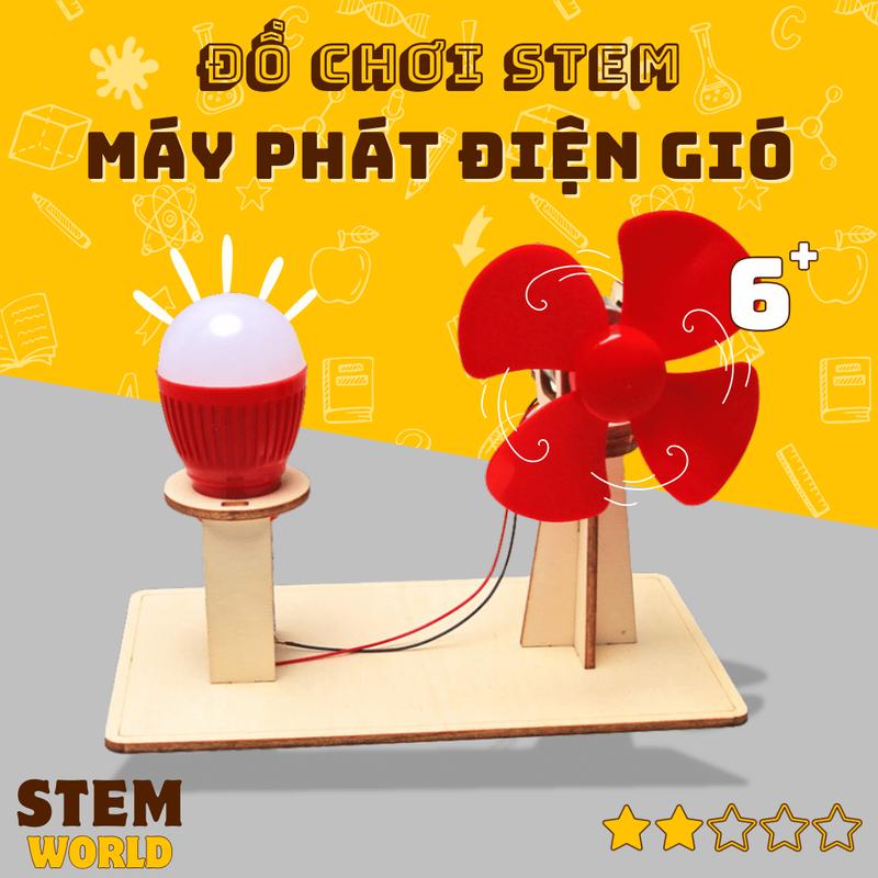 Đồ Chơi STEM Máy Phát Điện Gió tự lắp ráp DIY đồ chơi thông minh trí tuệ giáo dục khoa học Toy