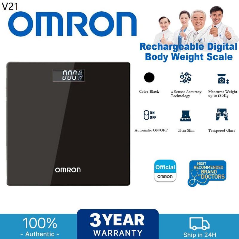 ขาย ร้อน Omron เครื่องชั่งน้ำหนักดิจิตอล LED ชาร์จด้วย USB (แถมสายชาร์จ ...