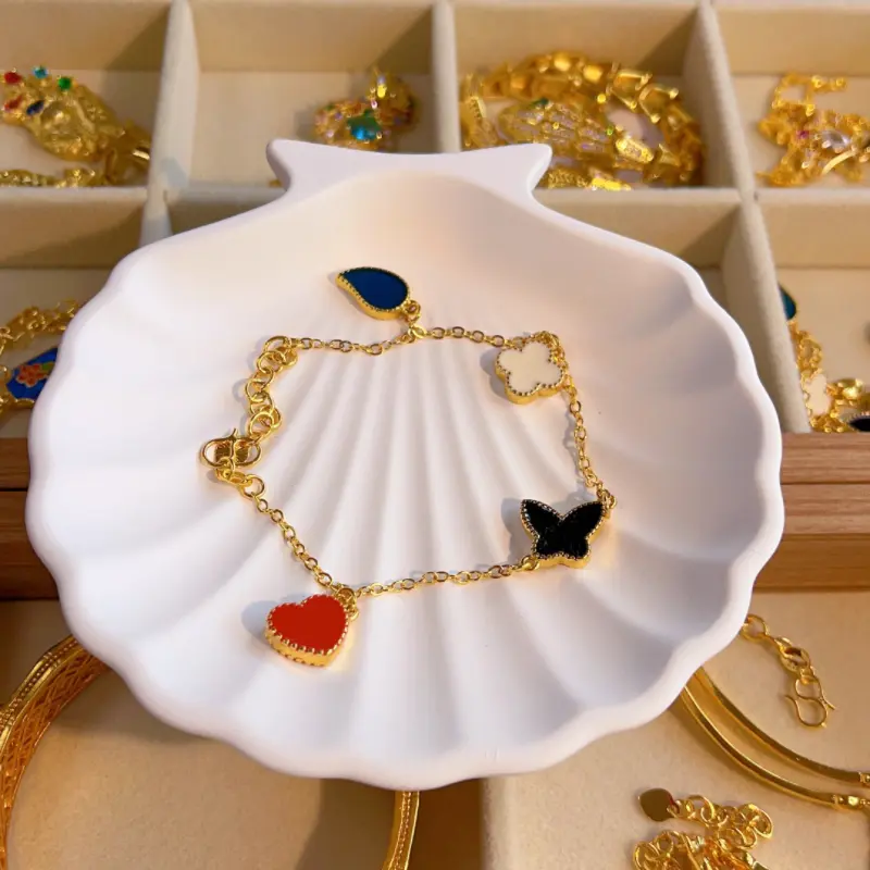 Vòng Tay Trang Trí, Giá Cả Phải Chăng, Thiết Kế Sang Trọng Bốn Màu, Phong Cách Instagram, Thời Trang Cá Tính, Đồ Trang Sức Cầm Tay Thích Hợp Cho Người Nổi Tiếng Trên Internet