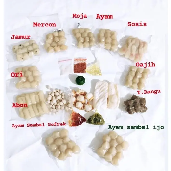 isi12 baso aci premium homemade paket satuan isian macam2 suir mercon food instant bakso aco bacil basreng pedas kering chili oil