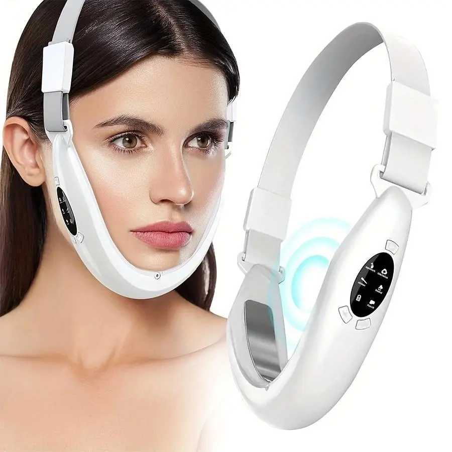 Smart Beauty Facial Firming Belt, Electric V-type Facial Firming Massager Electric Facial Constant Temperature Beauty Instrument, Comfort Skin Tool for Christmas Gift, Winter & New Year Gift, Stocking Fillers