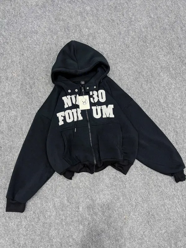 Áo Khoác Hoodie Nam Nữ Zip Mũ Unisex Dây Kéo  Nón Bự 2 Lớp vải Sành Điệu Wonmer - Top, Women 3