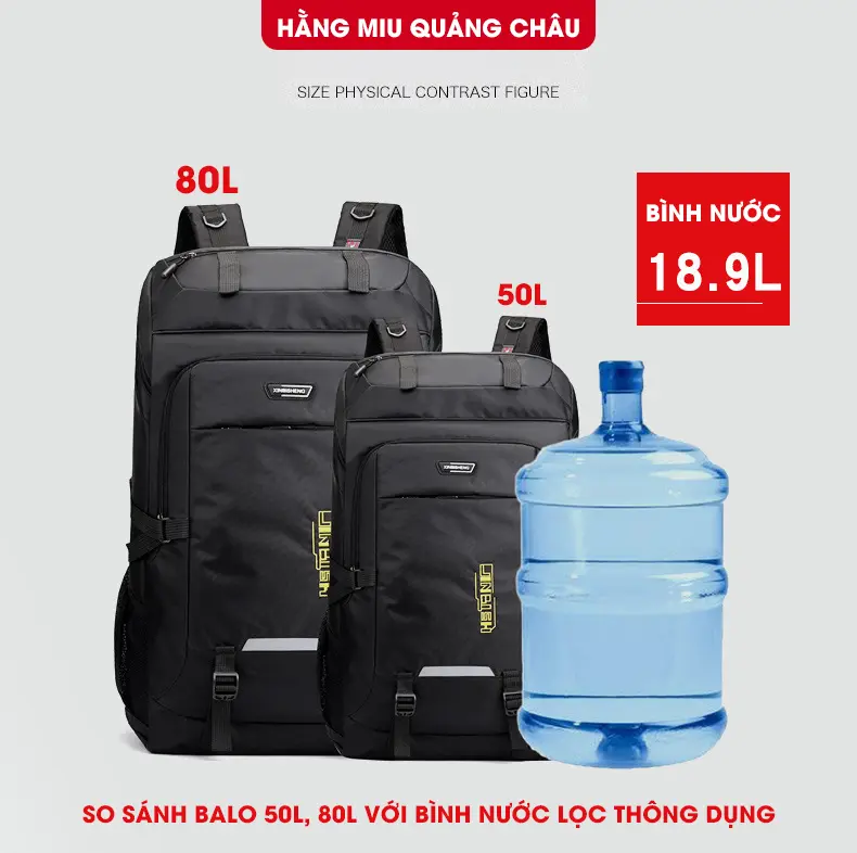Balo Du Lịch Thể Thao Cỡ Lớn 80 Lít Cao Cấp Nội Địa Trung 4