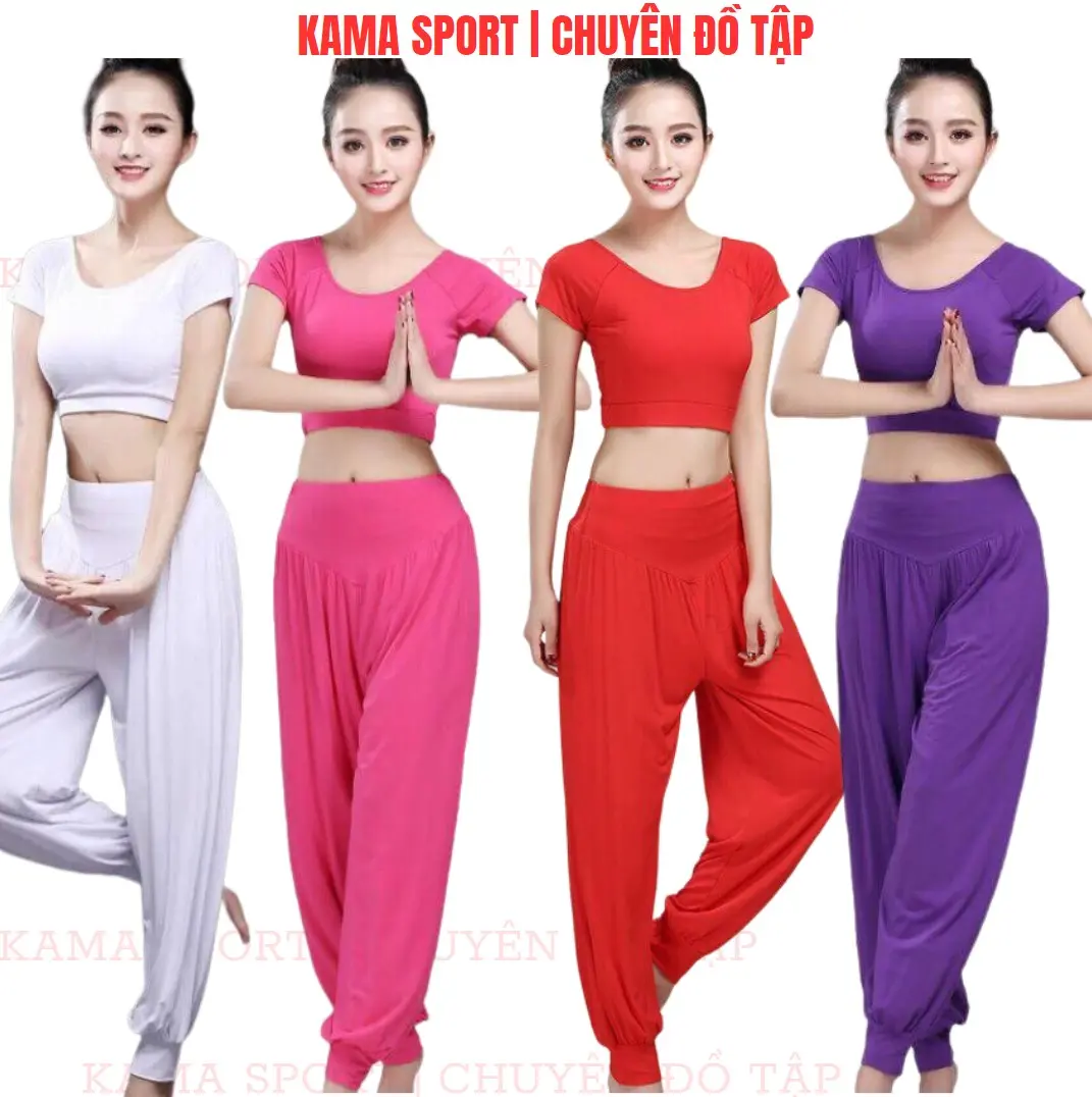 Bộ tập yoga nữ, đồ tập yoga nữ chất thun mềm co giãn 4 chiều thoải mái tập luyện những động tác yoga. Sport