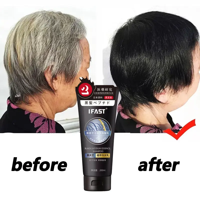 Herbal White Hair To Black Hair Shampoo For Women/Men Hair Treatment Essence Shampoo Cover Grey Hair