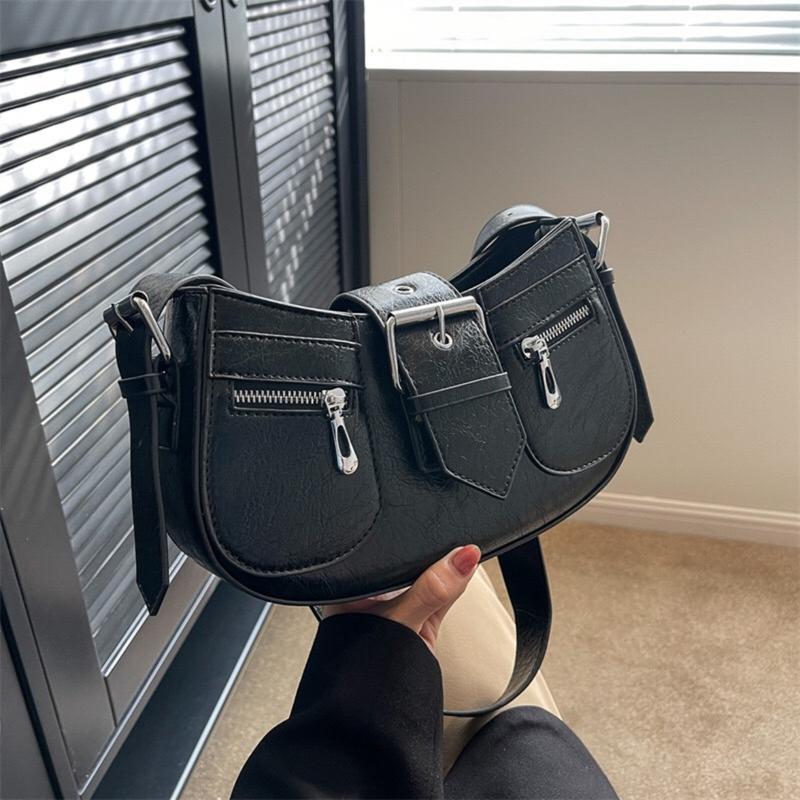  Túi đeo chéo túi xách nữ đeo vai kep nach cao cap da nhan bóng dây đeo bản to K240 