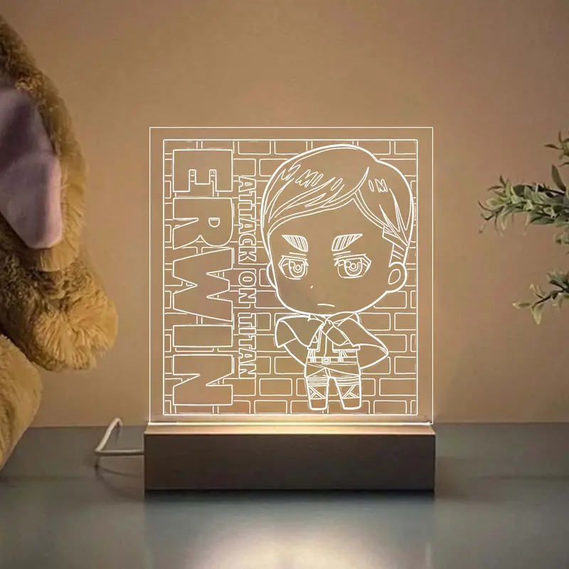 Lampu Hias Lampu Tidur Akrilik LED Anime Attack On Titan / Standing Lamp Acrylic LED Anime Attack On Titan 3