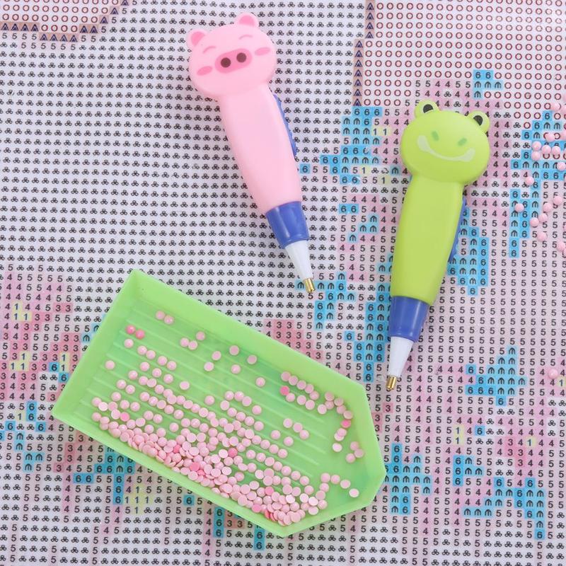 Product Introduction of Crafts DIY Cross Stitch Cartoon Animals Point Drill Pen  Painting Tools LED Light 5D  Painting 11