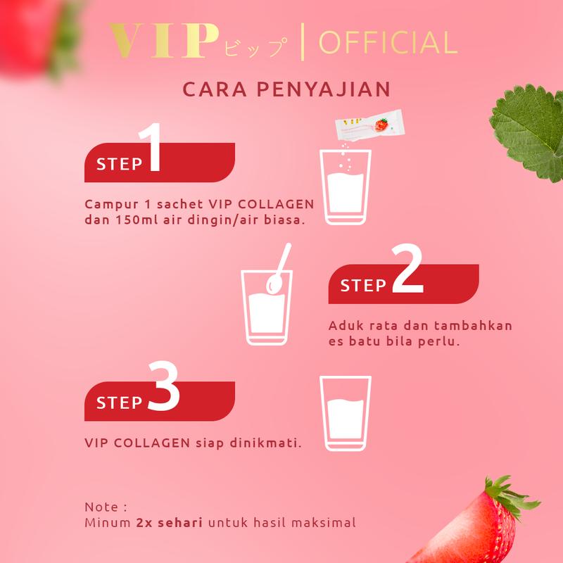 VIP Collagen Premium 2 BOX isi 40 Sachet | Minuman Kolagen Untuk Kulit, Kuku, & Rambut | Dengan fish collagen untuk mencerahkan | BPOM & HALAL 3