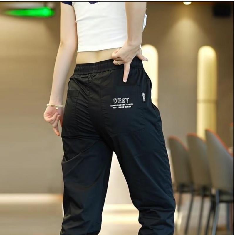 Quần kaki thể thao ống rộng bo chun,quần jogger cạp chun trẻ trung năng động Sport Tập Yoga Tập Gym 2