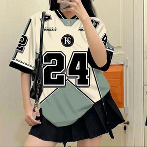 [ Free Customized Name And Number ] 2025 Popular NFL Version Women'S Sports Jersey Number 24 Unisex Printed Short Sleeved Full Sublimation Fashionable T-Shirt Loose And Breathable Plus Size Top tees oversize oversized