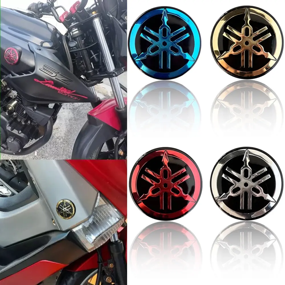 For Yamaha MIO SPORTY Aerox Nmax TFX150 SZ fz16 xsr155 Aerox 155 R3 YTX125 XMAX Sporty RS100 MT15 Mio i 125 GT125 NMAX finn 115i 3D mio sporty accessories sticker for mio sporty Emblem aerox emblem logo visor nmax v2 visor Badge Logo ABS/Acrylic Sticker