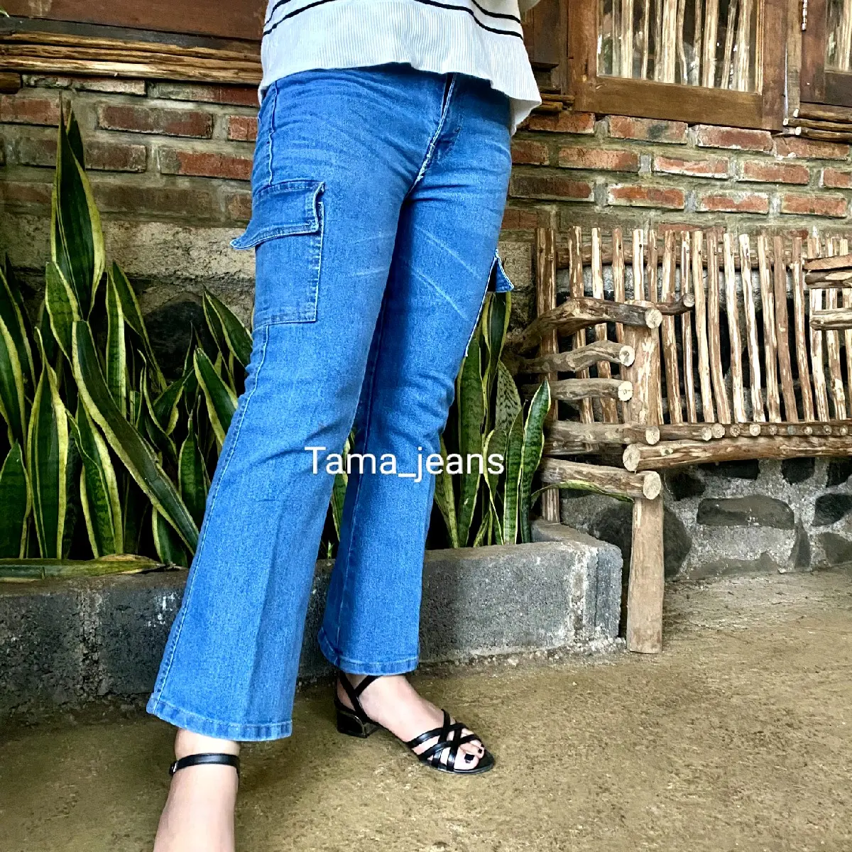 Celana Wanita Cutbray Cargo Jeans Strech Panjang celana jubarai cewek celana jeans wanita model duyung