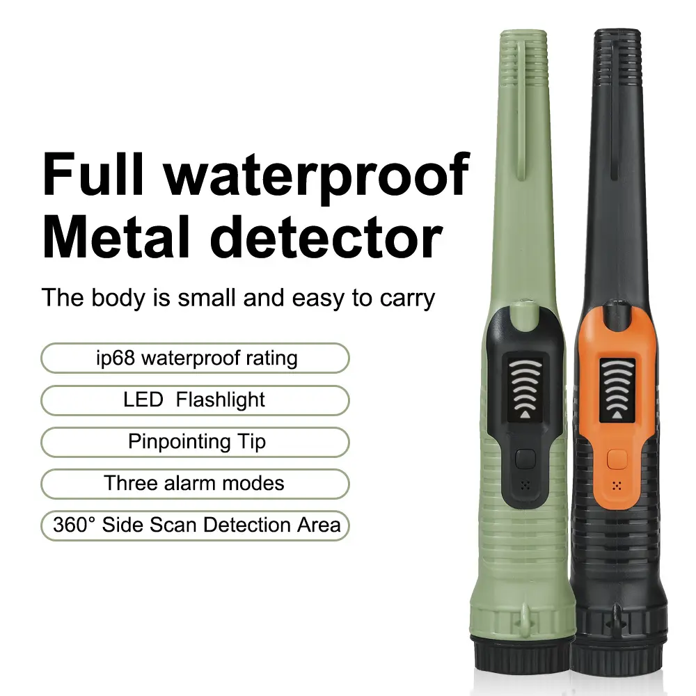 Handheld metal detector, positioning stick, outdoor treasure hunter, security inspection, high-precision detector 30 meters waterproof, archaeological