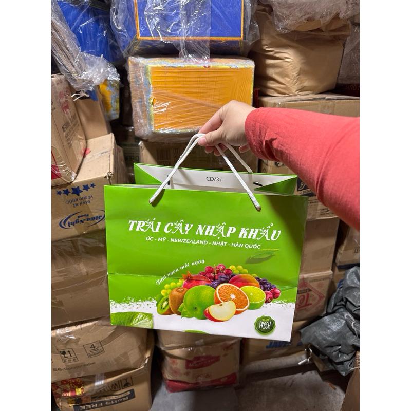 Túi giấy đựng giỏ trái cây, khay trái cây nhập khẩu 3kg 5kg cho giỏ size S M L 5