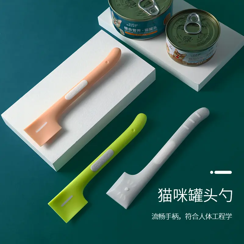 Cat Canned Food Spoon Dog Wet Food Pet Feeding Stirring Long Handle Cat Spoon Canned Food Lid Opener Pet Canned Food Spoon