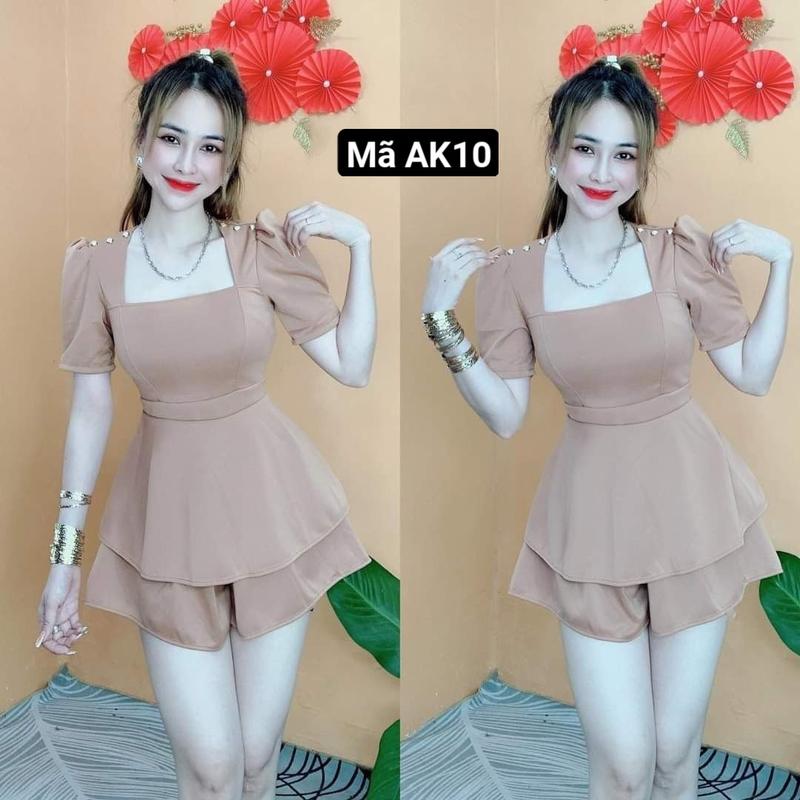 SÉT BỘ QUẦN ĐÙI VÁY - SIÊU HOT - AK10 Nữ Thun Women Top Áo 2