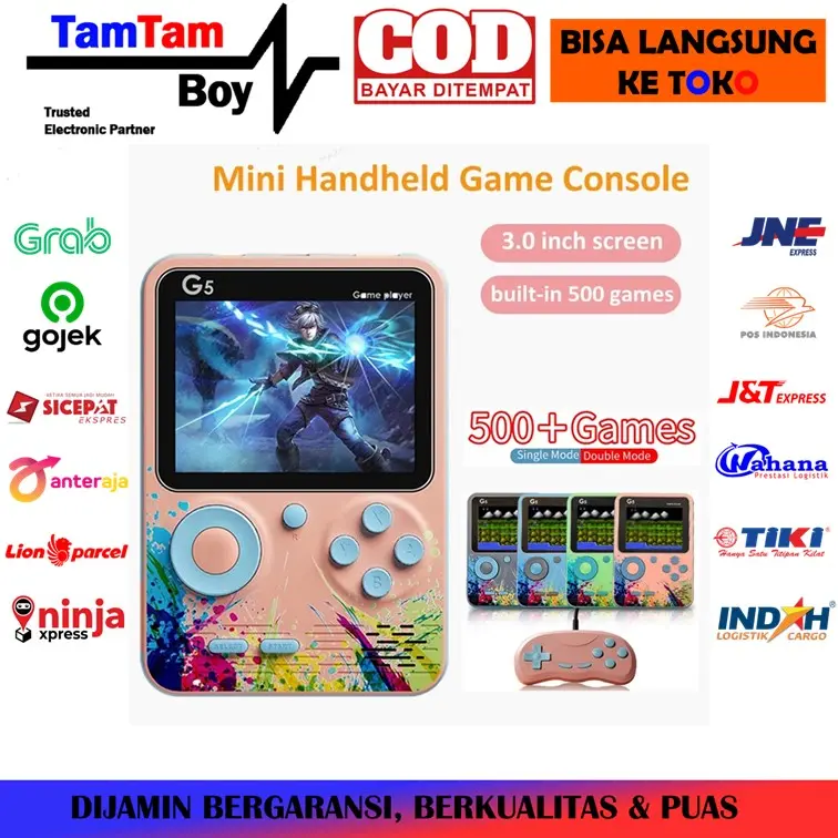 Video Game Console Handhled Portable G5 Retro 3 Inch GameBoy Built in 500 Games 1 Player 0