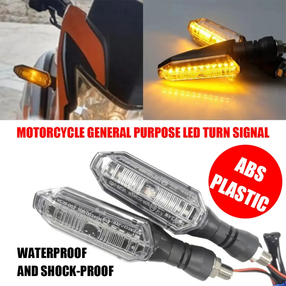 LED Turn Signal Light Universal Motorcycle Turn Signal LED 12V Light water flow indicator flash light suitable for Kawasaki Honda Yamaha Suzuki high brightness