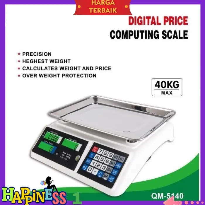 Timbangan Buah Digital 40KG Timbangan Buah Digital 40kg Double Display Digital Computing Scale