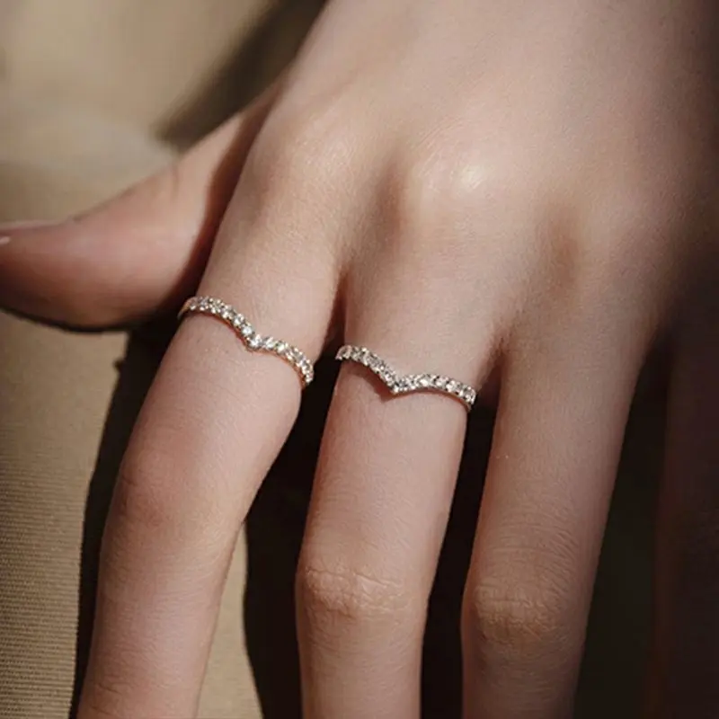 V Style Ring | Cincin Retro Vintage Style All0y Wanita Korea Import